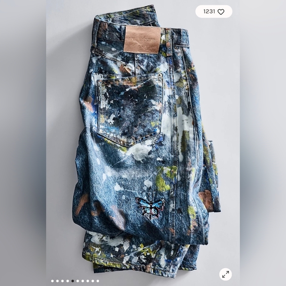 We The Free Good Luck Barrel Illusions Jeans 24 $248 - Picture 5 of 10